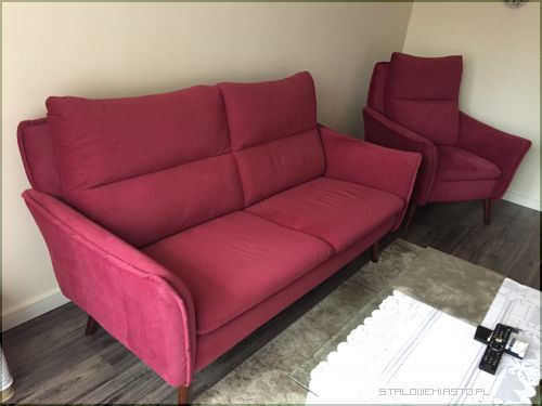 Ogłoszenia Meble Sofa Trzyosobowa I Fotel Z Rozkładanym Podnóżkiem